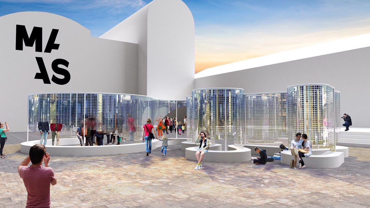 OfficeFeuerman's tweet photo. Office Feuerman’s shortlisted entry,  CURTAIN OF CURIOSITIES, for the 2019 @maasmuseum Architecture Commission. See link for a detailed description: https://t.co/m6HjBCJo2v #betterlucknexttime https://t.co/IHrxweHM2g
