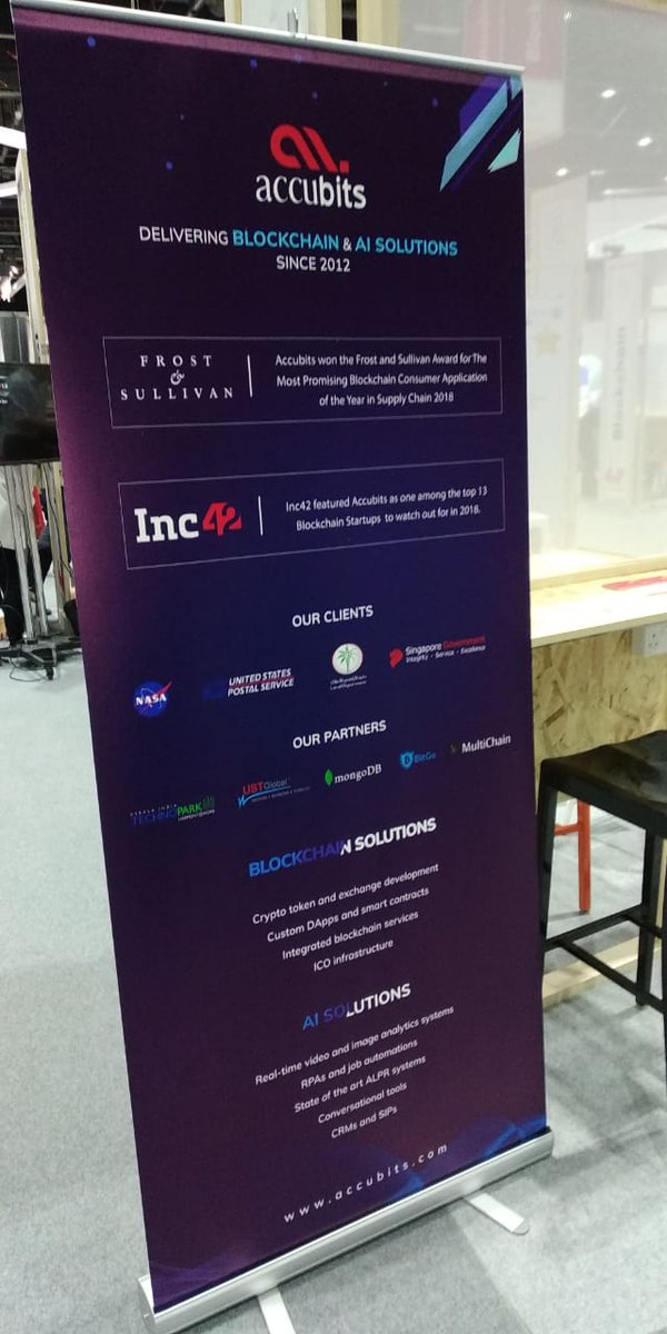 accubits's tweet photo. @accubits at @gitex . We are welcoming you to meet us at booth G37 to learn the latest applications of AI and BLOCKCHAIN in business and government sectors.

@shameerthaha  #dfacohort5 #dubaifutureaccelerators #futureaccelerators

#accubits #7BillionCreativeMinds https://t.co/2kLFF4bDXj