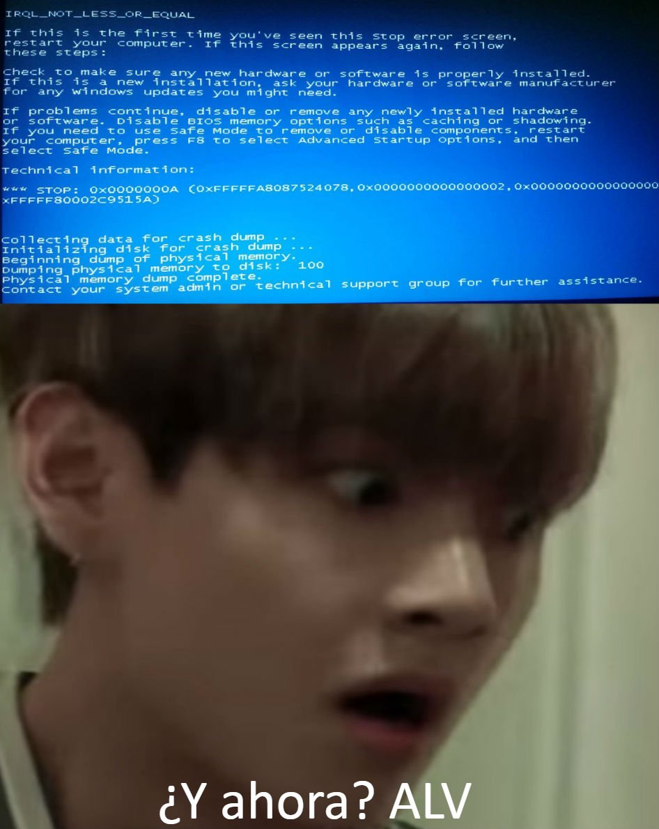EnTaehyung's tweet photo. Pero mi computadora sobrevivió ALV xd https://t.co/7feLniAogK