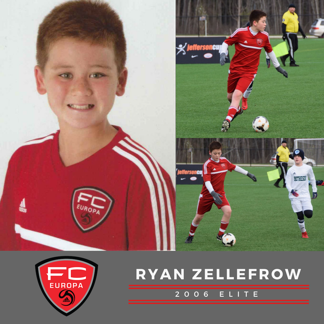 FCEuropaUSA's tweet photo. Todays player spotlight is on u13 midfielder Ryan Zellefrow. The 5 year Europa starlet has won 3 state cups with the 06 Boys Europa Elite team leading them in assists every year. Ryan is off to a great start this season with 4 goals and 6 assists #Europa #06Elite #PlayerSpotlight https://t.co/rqjMUfbEhk