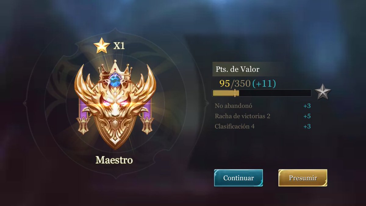 NhikoAoV's tweet photo. Seguimos y seguimos ya volvimos a Maestro, a por Conqueror ahora. https://t.co/e6ukCIPPMq
