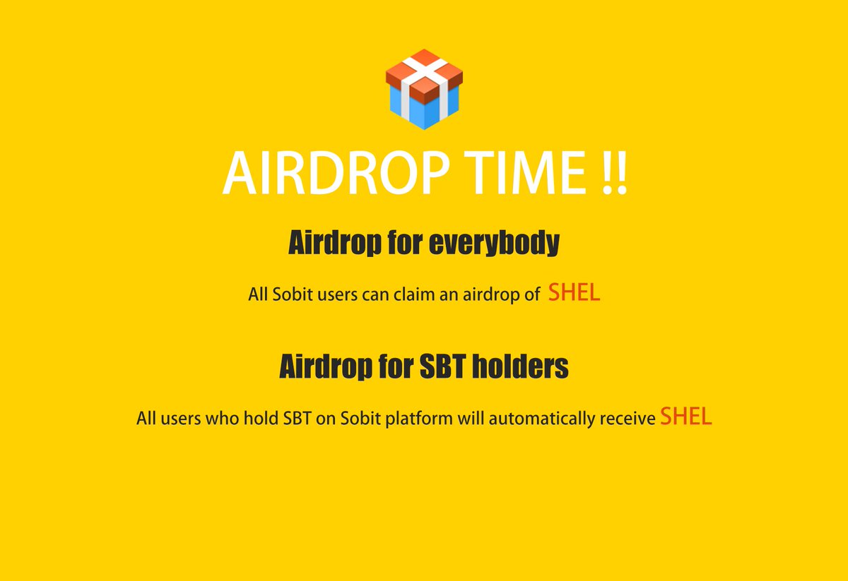 Sobitone's tweet image. Airdrop time！ Check the detail of SHEL airdrop at Sobit subreddit or official website. reddit.com/r/SobitExchang… …