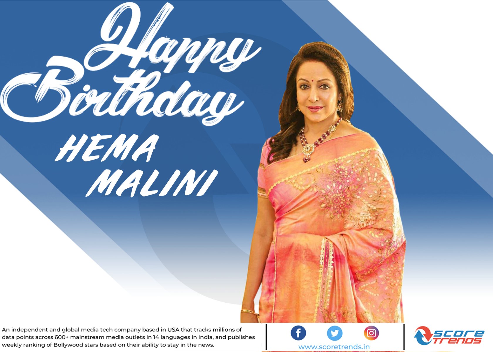 Score Trends wishes Hema Malini Happy Birthday! 