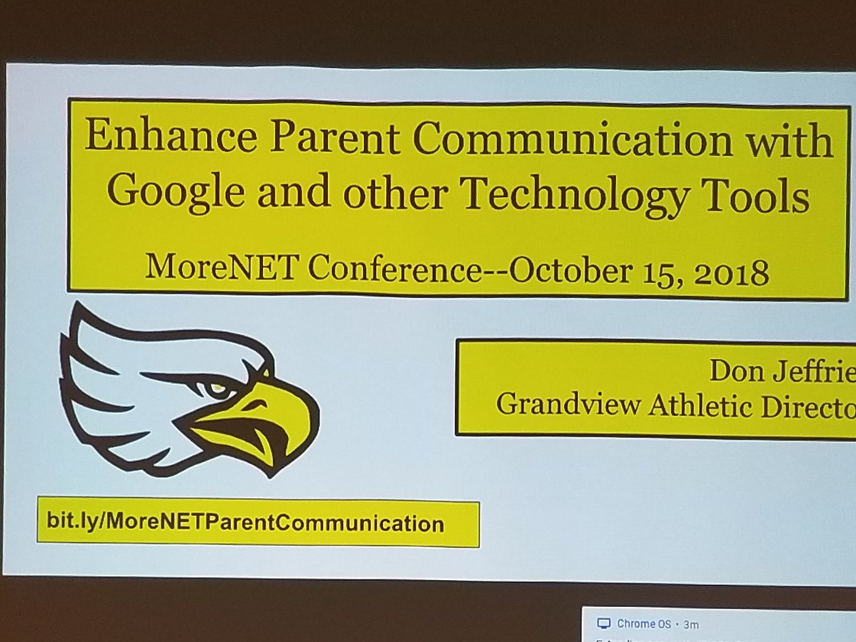 Don_Jeffries's tweet photo. Thanks to the crowd that came to my presentation today.  I hope you were able to take something back to your districts. #MOREnet2018 #GSuiteEdu https://t.co/XFtJzh5mpK