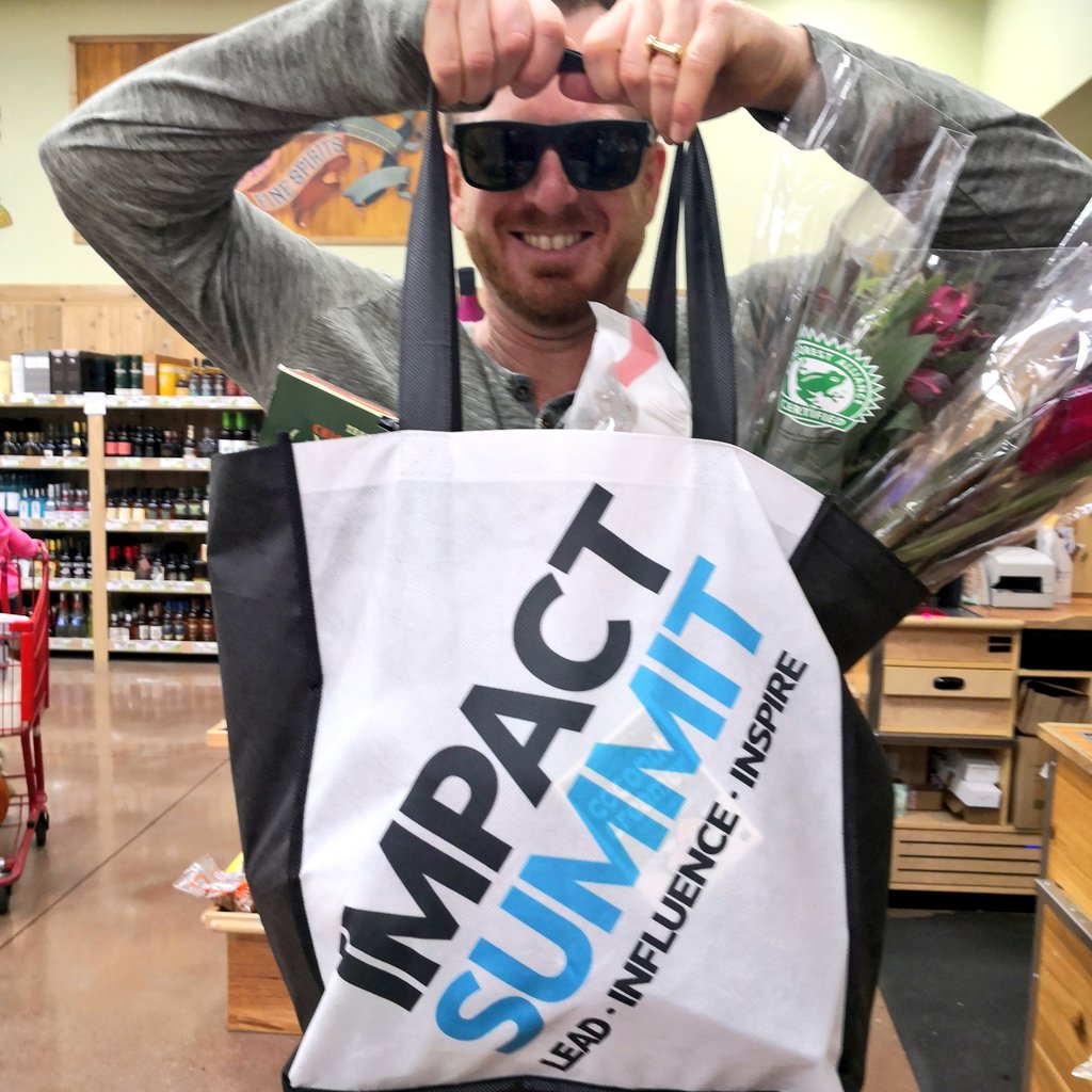 ryanfoland's tweet photo. When your #ImpactSummit2018 swag bag helps you make an impact at Trader Joe's! https://t.co/Q8WanO9rxP