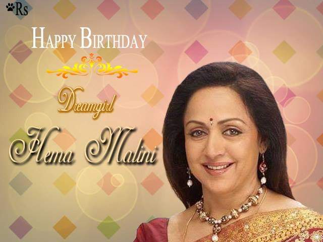  Happy Birthday \Dreamgirl\ Hema Malini ji 

Hema Malini (born 16 October 1948) 