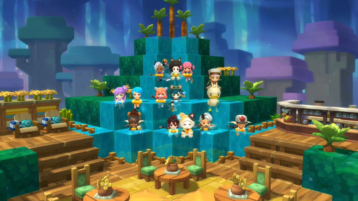 Kuriie's tweet photo. Late to post but here is the Otter Den pics we made today with @Dramakins for @SlapstickLogic! I had so much fun making this with such an amazing team mate! #Maplestory2 #JoddySquad https://t.co/QZGAmDtJdg