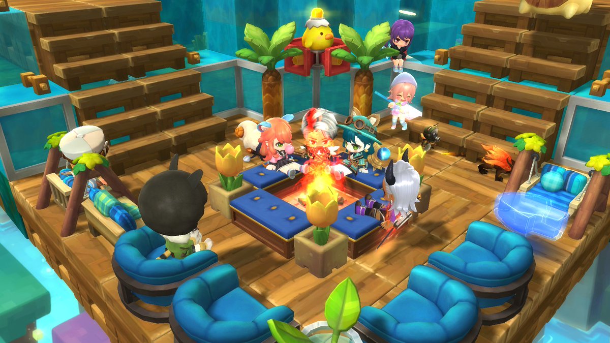 Kuriie's tweet photo. Late to post but here is the Otter Den pics we made today with @Dramakins for @SlapstickLogic! I had so much fun making this with such an amazing team mate! #Maplestory2 #JoddySquad https://t.co/QZGAmDtJdg