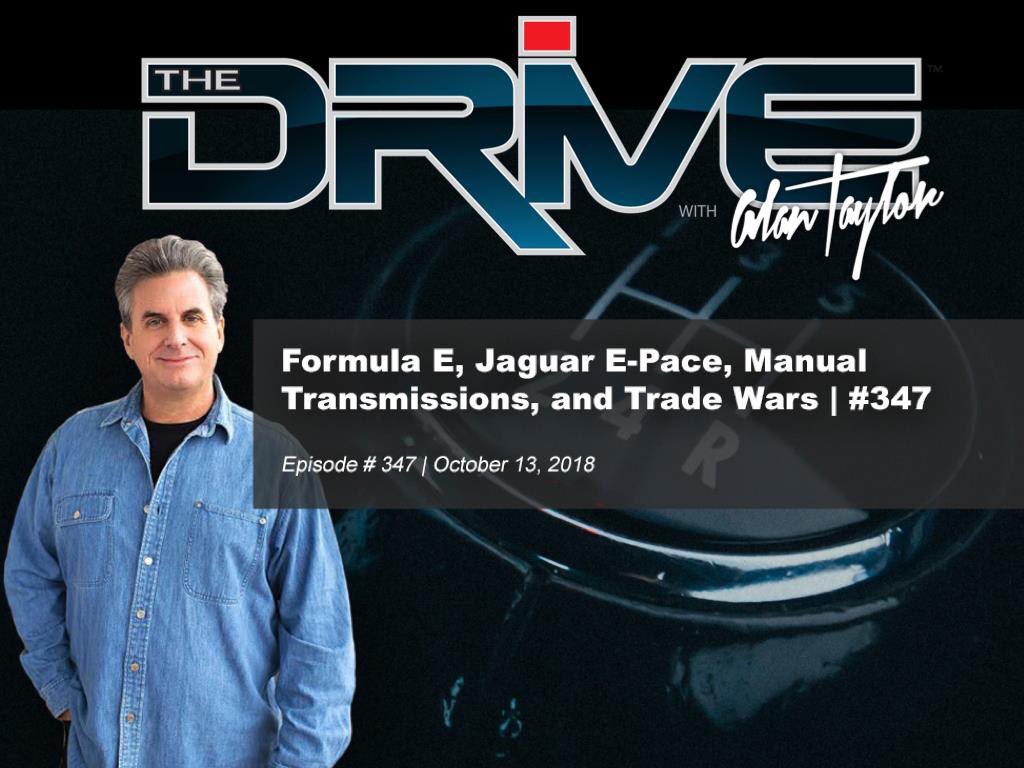 The_Drive_Radio's tweet photo. NEW EPISODE AVAILABLE! 
Formula E, Jaguar E-Pace, Manual Transmissions, and Trade Wars | #350
https://t.co/dWnLKhbAHY

#Jaguar #FormulaE #JaguarElectrifies #TradeWars @JaguarUSA @Ford #fordranger @BremboBrakes #brembo #joshcar @galpinautoshow #kelleybluebook @karlbrauer @MBUSA https://t.co/2sXWqua3AW
