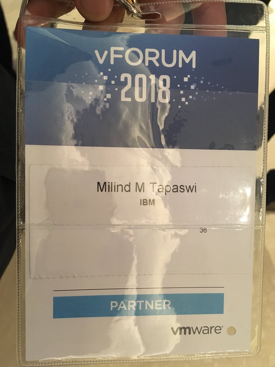 milindtapaswi's tweet image. I missed being at #VMWorld in #Vegas earlier this year, representing ⁦⁦@IBMServices⁩ . Now at #vForumIN #Mumbai wearing a different hat at ⁦@ibm_in⁩ for #DataAnalytics and #HybridCloud
