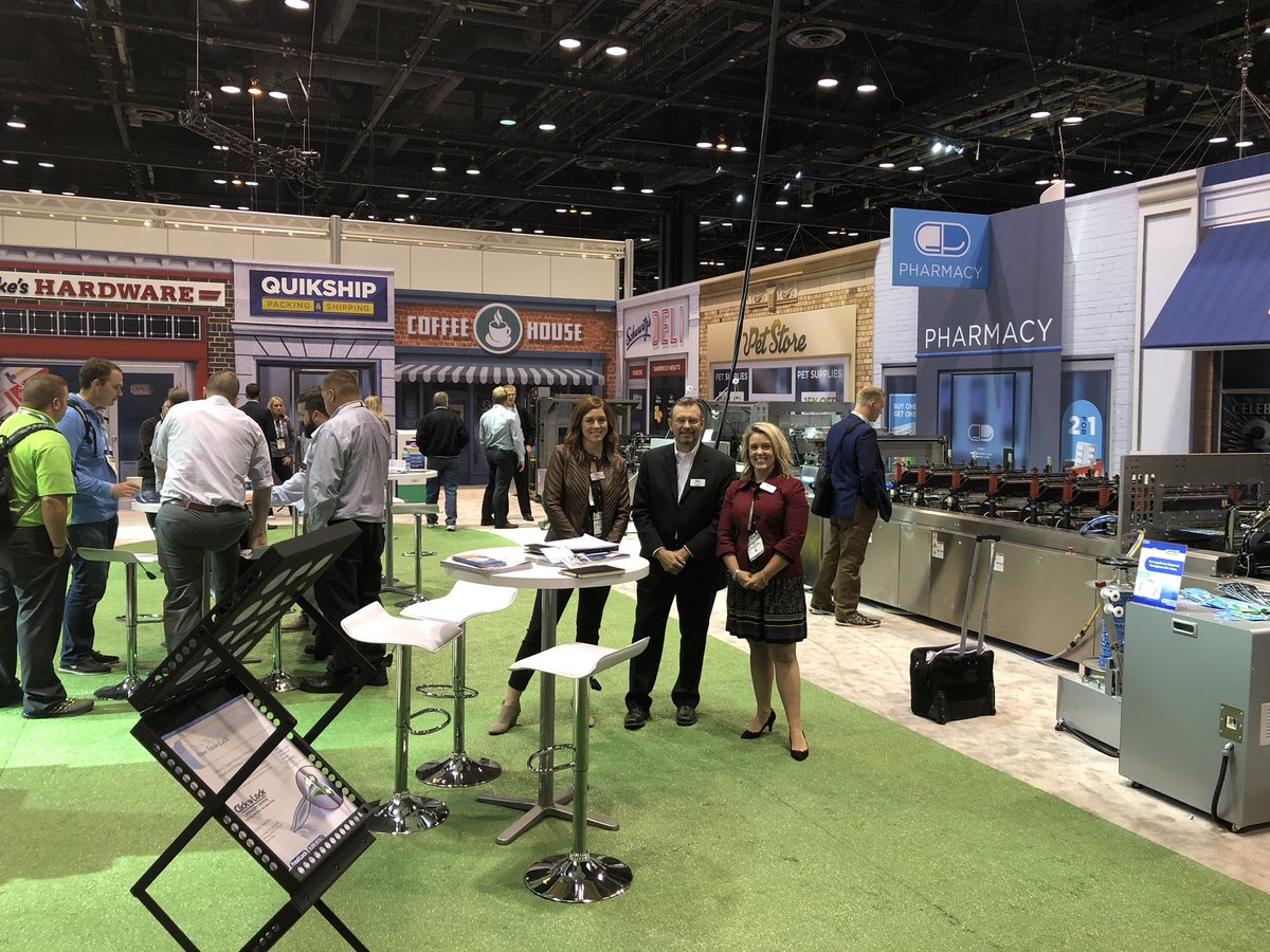 A very creative “shopping center” <a href="/packexposhow/">PACK EXPO</a> booth at <a href="/freshlock_/">Fresh-Lock®</a>  <a href="/ProFoodWorld/">ProFood World</a> <a href="/PMMIorg/">PMMI</a>