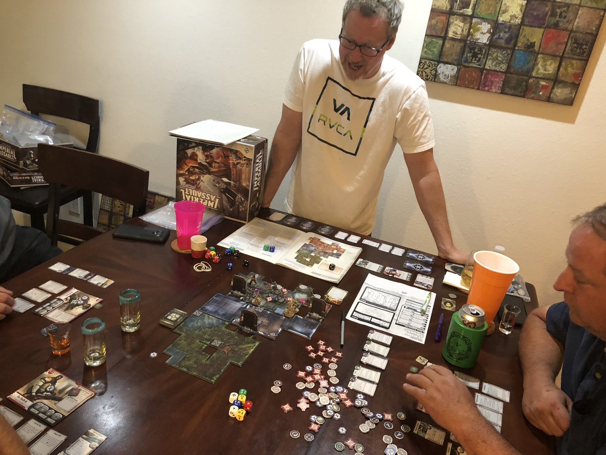 RealChaoticGood's tweet photo. A little Imperial Assault to end a fun bday weekend! @Nizuul @CGCheetah @CGBraxx @Verdarrick @cgsaraqael https://t.co/MxrjB9GLdK