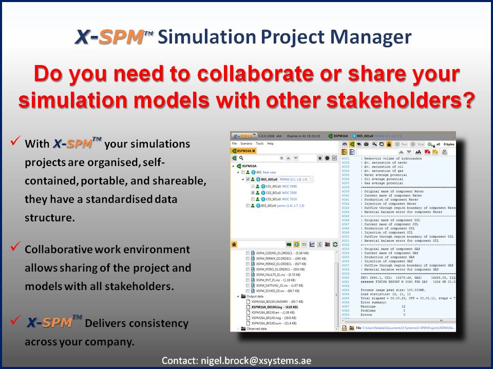 xsystemsllc's tweet image. To Kind Attention People in Oil &amp;amp; Gas!
Do you need to collaborate or share your simulation models with other stakeholders? X Systems has developed X-SPM software to manage reservoir simulation projects. 
Contact us for a trial! xsystems.ae
#oilandgasuae