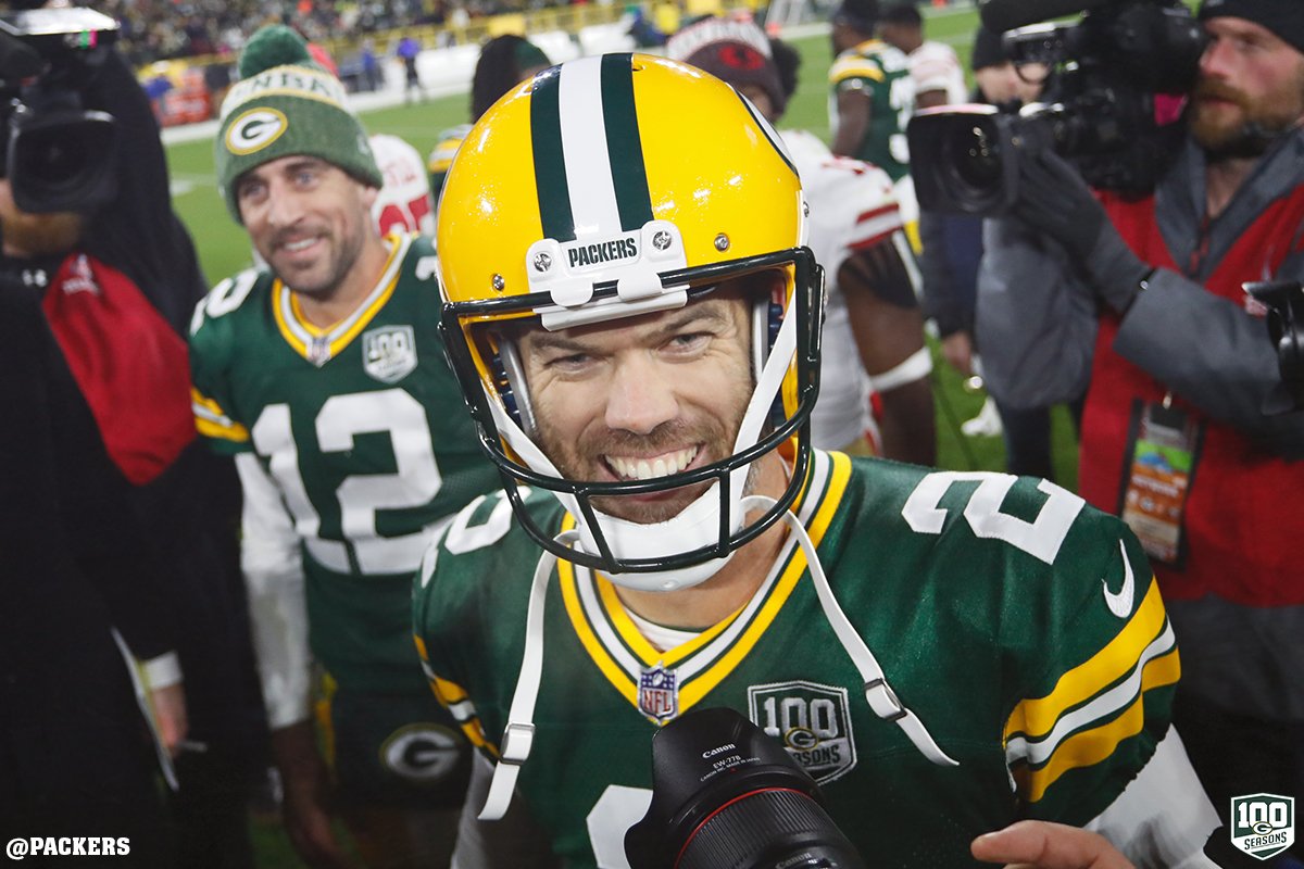 packers's tweet image. MOOD. 😁

@crosbykicks2 | #GoPackGo