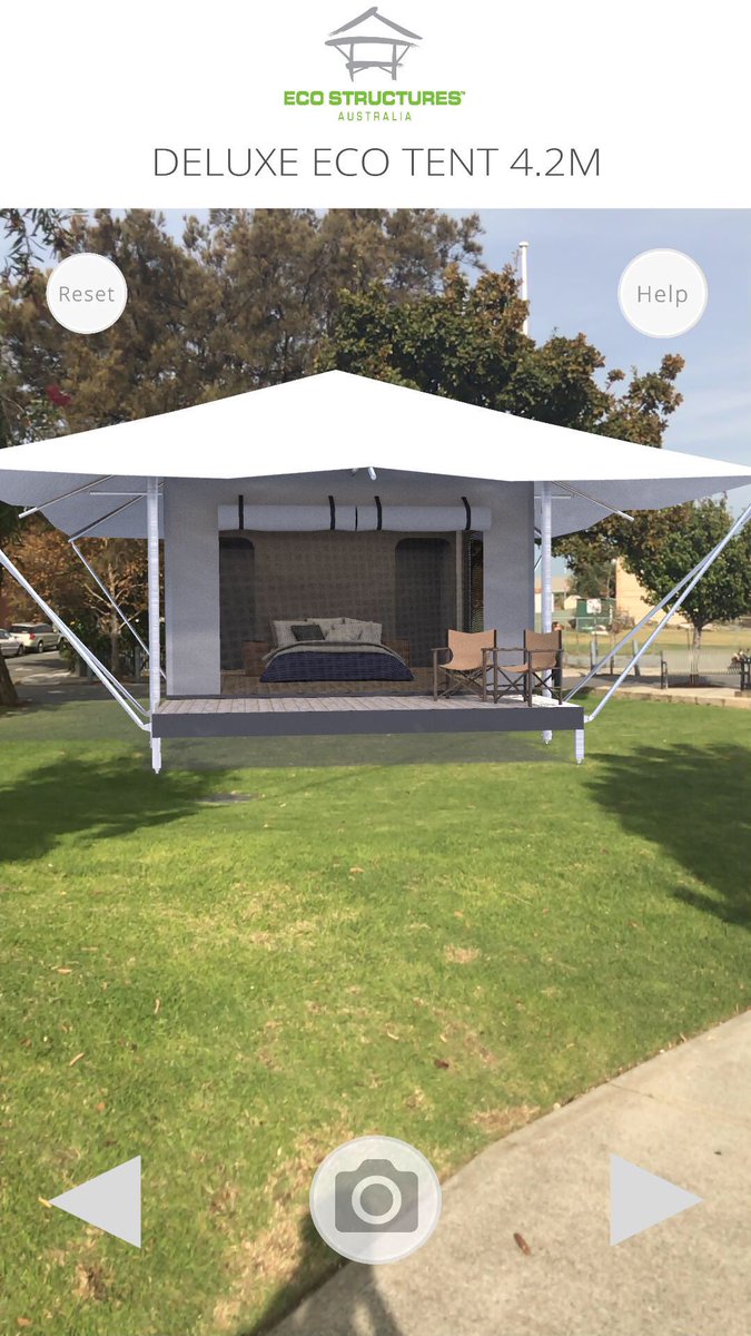 ViewportAU's tweet photo. Use one of our apps to win a luxury tent worth 21KAUD! How? Download the app, use AR to place the tent in the environment, take a snap and upload it to our clients website. Easy! Follow the link for details and  download the app https://t.co/i4UNU2VW8Z

#AR #ARKit #madewithunity https://t.co/5FoNzu3LXY