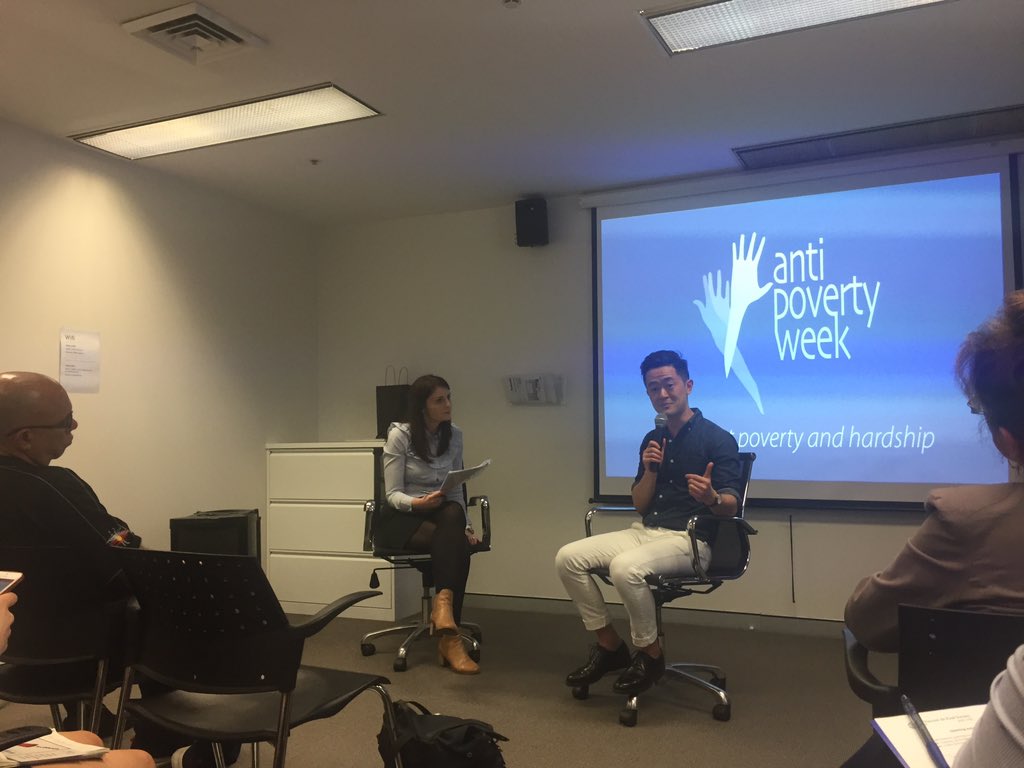 JacqPlummer's tweet photo. Great to hear @mrbenjaminlaw speak about the importance of everybody in Australia having a right to a home and the need for a housing first approach during #antipovertyweek #apw2018 @APW_NSW https://t.co/o9D0qOEB6U