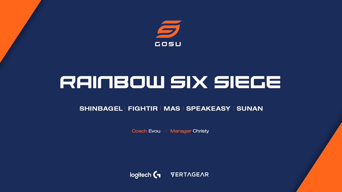 GOSU_gg's tweet photo. Please welcome our new Rainbow Six Siege roster for Season 9 of ESL Pro League, watch the boys dominate this season. We’d like to thank our sponsors @LogitechG and @Vertagear for their support! @shinbagel @FightiR_ @Mas_R6 @Sunan_R6 @SpeakEasyR6 @Evou_dyazkudul @Christy_GOSU https://t.co/kAPtENzQY1