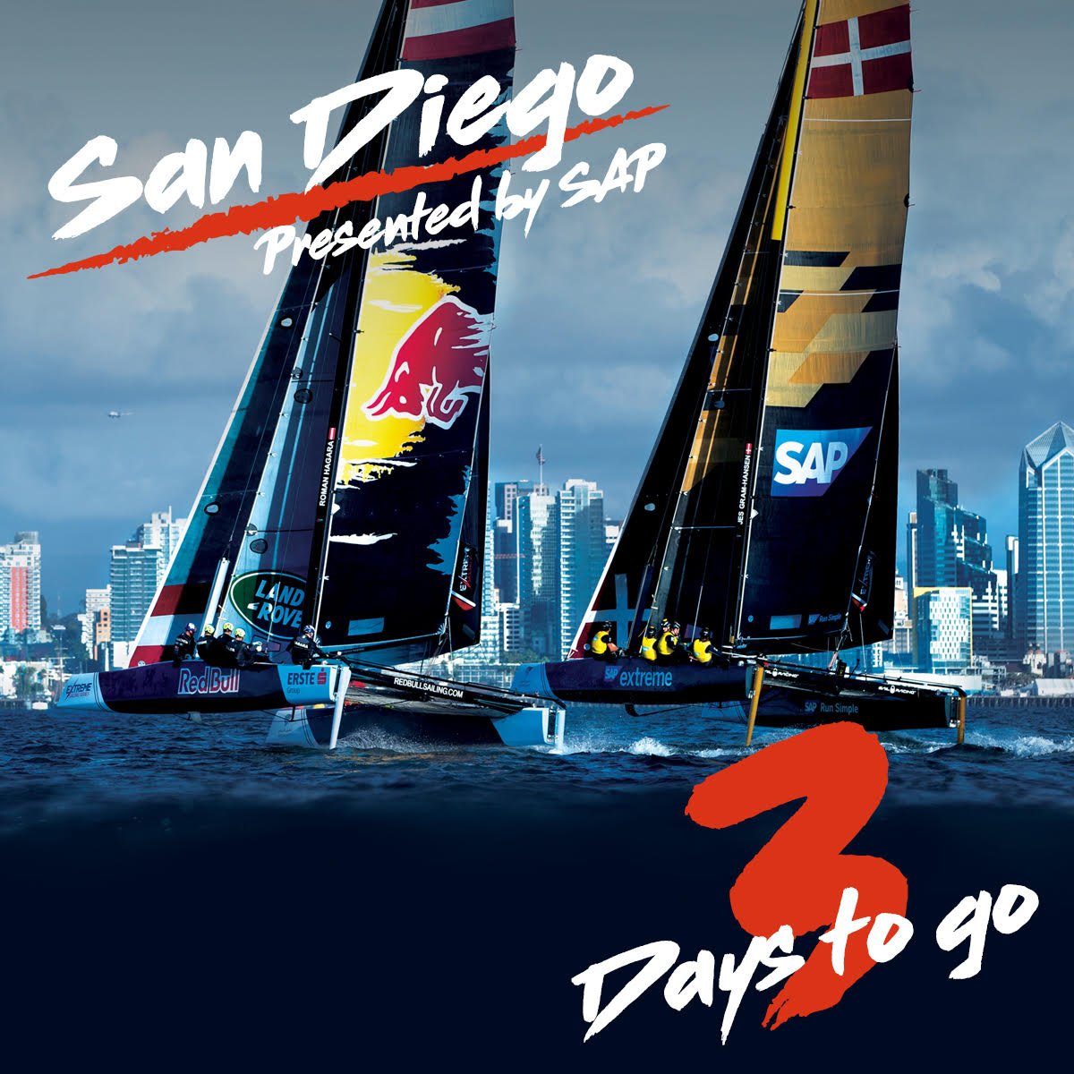 SDXtremeSailing's tweet photo. 3 DAYS TO GO! The Extreme Sailing Series San Diego event presented by SAP, October 18-21, 2018 is here! Harbor Island is coming alive with Extreme Sailing excitement! Featuring food trucks, craft beer gardens, live music, family-friendly activities and much more. Join us! https://t.co/3VpRxJ8Ztz