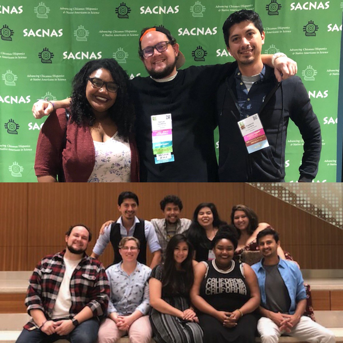 WntSantana's tweet photo. My favorite pics at #SACNAS2018: Burrus Lab (Wnt Crew) and my SFSU fam. So happy I got to meet so many scientist from all over the country and with such diverse backgrounds. This is what the future of science looks like!
#sfsu #burruslab #wntcrew #diversityinSTEM #scientists https://t.co/If5MC3GZla