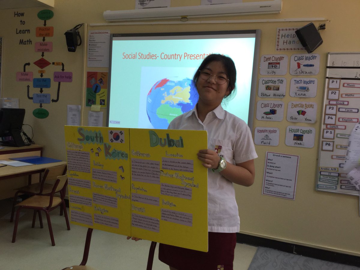 Look at my World! Students research similarities and  differences between UAE and their home country.<a href="/KHDA/">KHDA | هيئة المعرفة والتنمية البشرية بدبي</a>  #beingwelldubai #RafflesISrespect