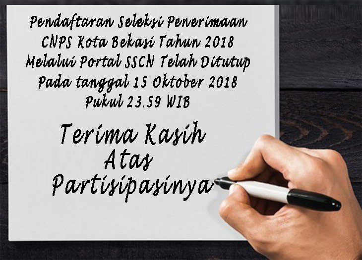 cpnskotabekasi's tweet photo. Untuk Pengumuman Hasil Seleksi Administrasi akan kami sampaikan kembali melalui web : https://t.co/j1hfBMV06j @pemkotbekasi https://t.co/DDeu4gxkKg