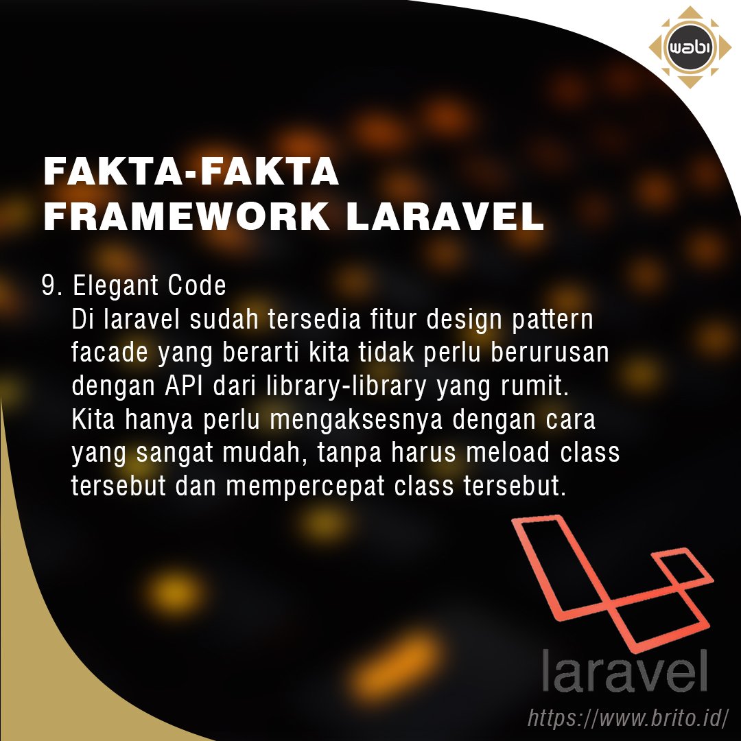 kamiwabi's tweet photo. Framework Laravel, mungkin ada yang familiar, atau mungkin ada juga yang baru dengar. Apa itu Laravel? Cari tau lebih dalam yuk..
.
#teknologi #technology #wabiteknologi #kamiwabi #software #education #digitalmarketing #gadget #framework #laravel https://t.co/bsfCEEQgAH