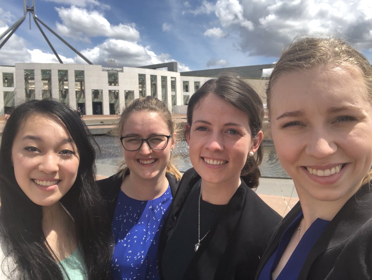 yourAMSA's tweet image. Excellent trip to Canberra inducting the 2019 incoming Advocacy Team, the amazing Clare and Jess- advocating on behalf of students on issues from asylum seekers, workforce reform to changes to rural bonding  @clarevinnie @jesshyang