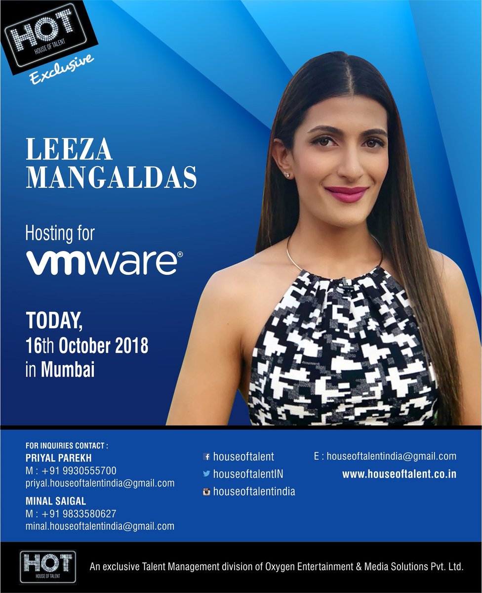 HouseOfTalentIN's tweet photo. We are looking forward to @leezamangaldas hosting vFORUM2018 in Mumbai TODAY! An initiative by @VMware, it is one of the largest IT Security, Mobility and Cloud IT industry event of its kind in the Indian subcontinent!

#vFORUM #vFORUMIN #host #HOT #HouseOfTalentIndia https://t.co/sOQjcPz03n