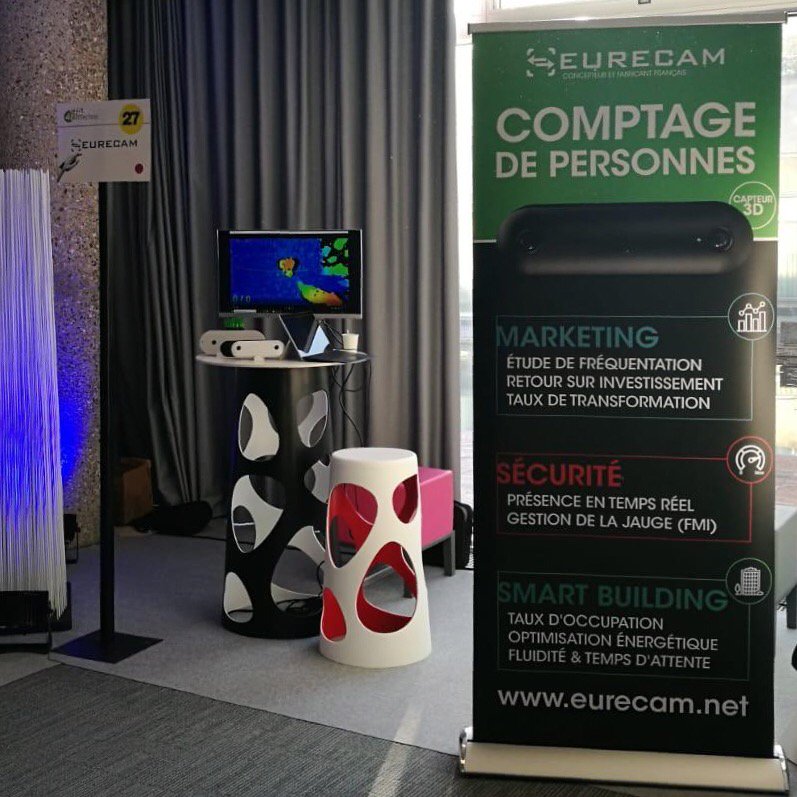 <a href="/EURECAM/">EURECAM</a> présente son savoir faire aux <a href="/48hTechno/">48hTechno</a> sur le campus <a href="/CreditAgricole/">Crédit Agricole</a> #SQYPARK, parlons étude de flux, sécurité et #smartbuilding ! #comptagedepersonnes #peoplecounting #conteodepersonas #3Dsensor