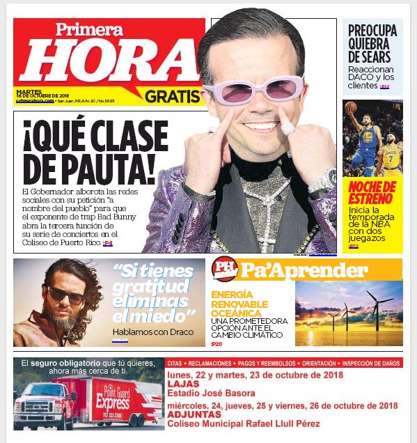 Primera Hora on Twitter "Buenos días. Esta es la edición de hoy de