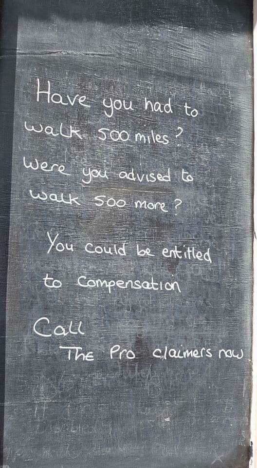 mountain_hikes's tweet photo. Very important advice found outside a Scottish pub.  Get claiming ASAP. https://t.co/W6ffhrjeaH