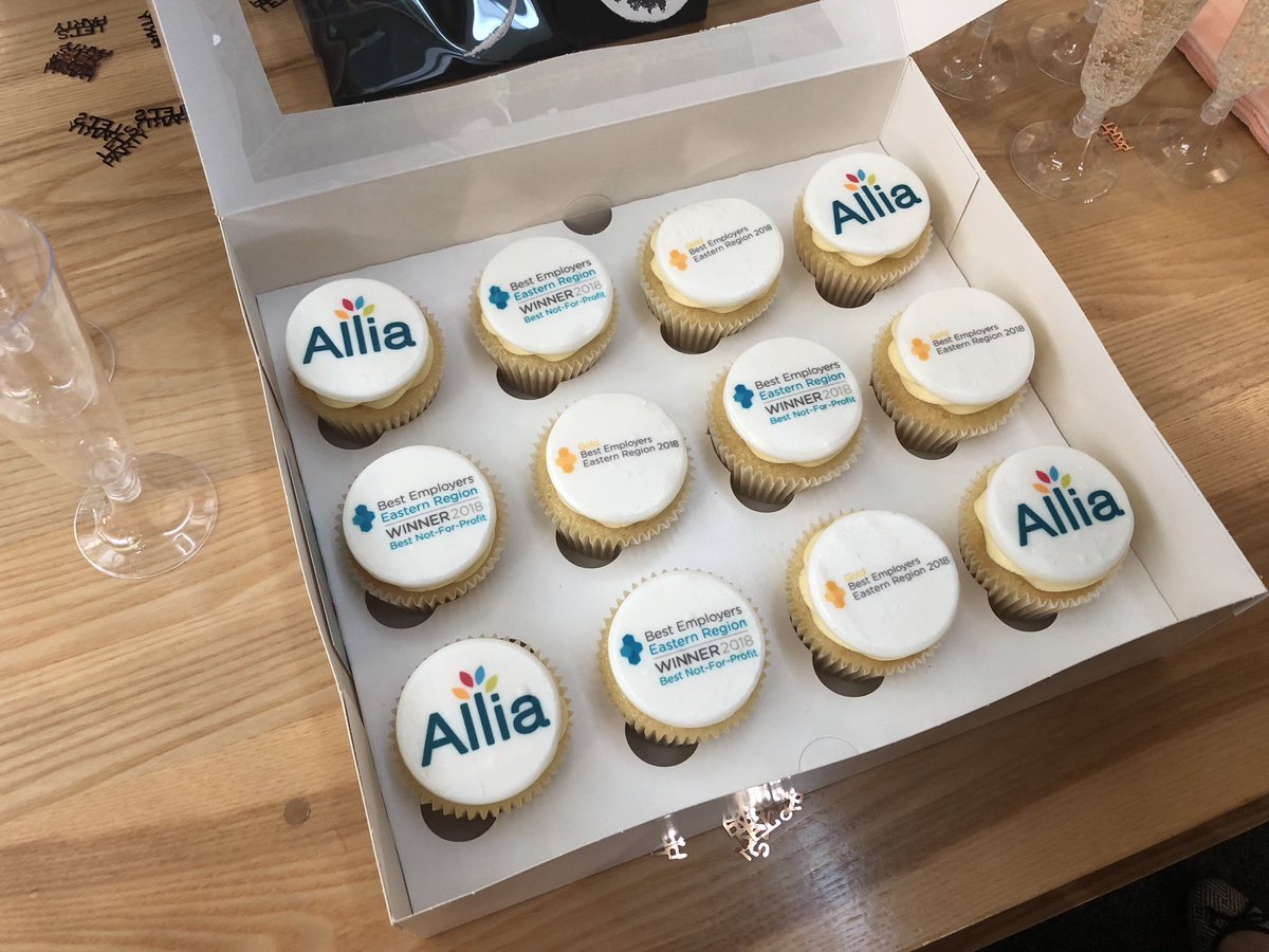 We’ve just held our 2nd <a href="/AlliaLtd/">Allia</a> team celebration in #Cambridge at @ftrbusiness showing off our Best Not for Profit award and Gold Accreditation for Employee Engagement #BeBestEmployer