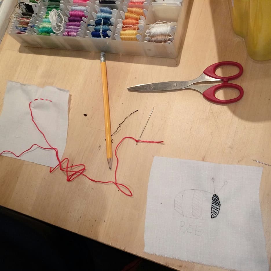 Hartwell Northampton youth club. Sewing