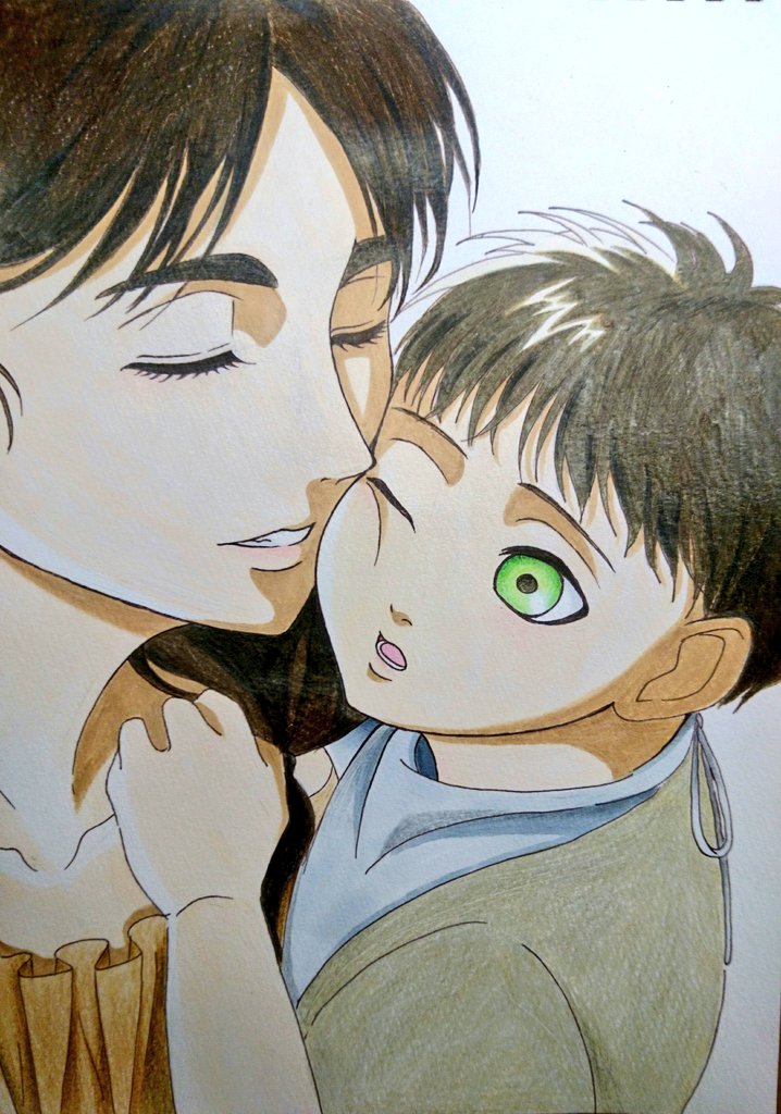 Mana ୭ ˈ だってほら こんなに可愛い 進撃の巨人 エレン 聖母カルラ様 進撃の巨人好きと繋がりたい