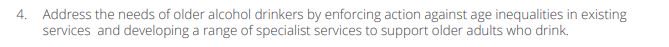 Fantastic to see the #alcoholstrategy Charter from @AddactionUK @AlcoholConcern @UK_AHA and others seeks enforced action against age inequalities in treatment and supports specialist older adults services. Hopefully @DHSCgovuk @ukhomeoffice takes heed