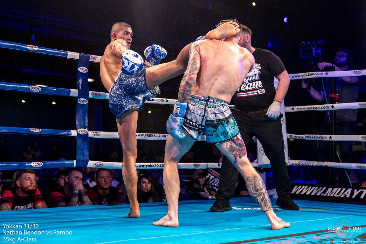 YOKKAO 31/32 - Nathan Bendon vs Rambo A Class 65kg - #yokkao #superlek #haggerty #muaythai #yokkaouk #yokkao32 #thaiboxing #nakmuay #globalfightphotography #muayboran #fightevent #waikru #rammuay #fight #fightphotography #repost photo credit - matt coe global Fight Photography.