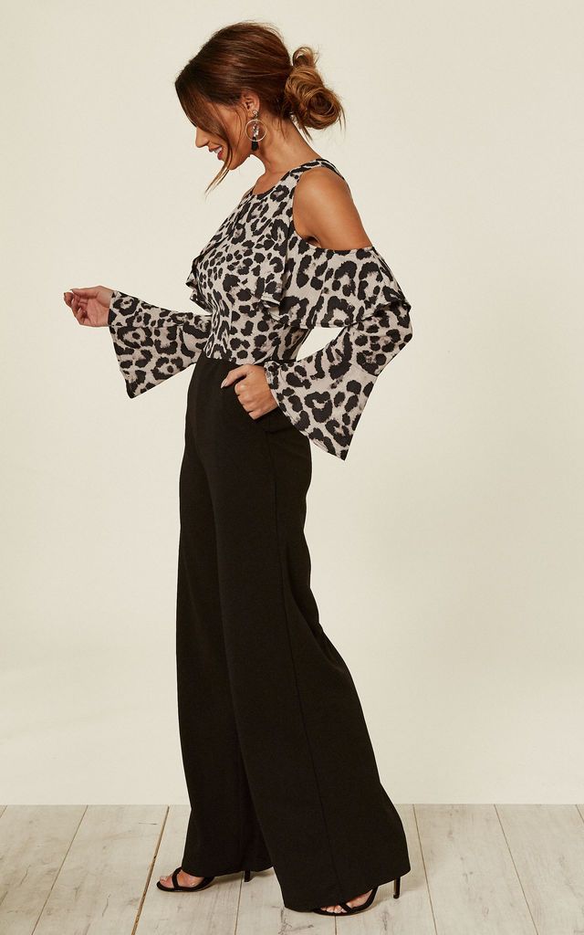 silkfred leopard print jumpsuit