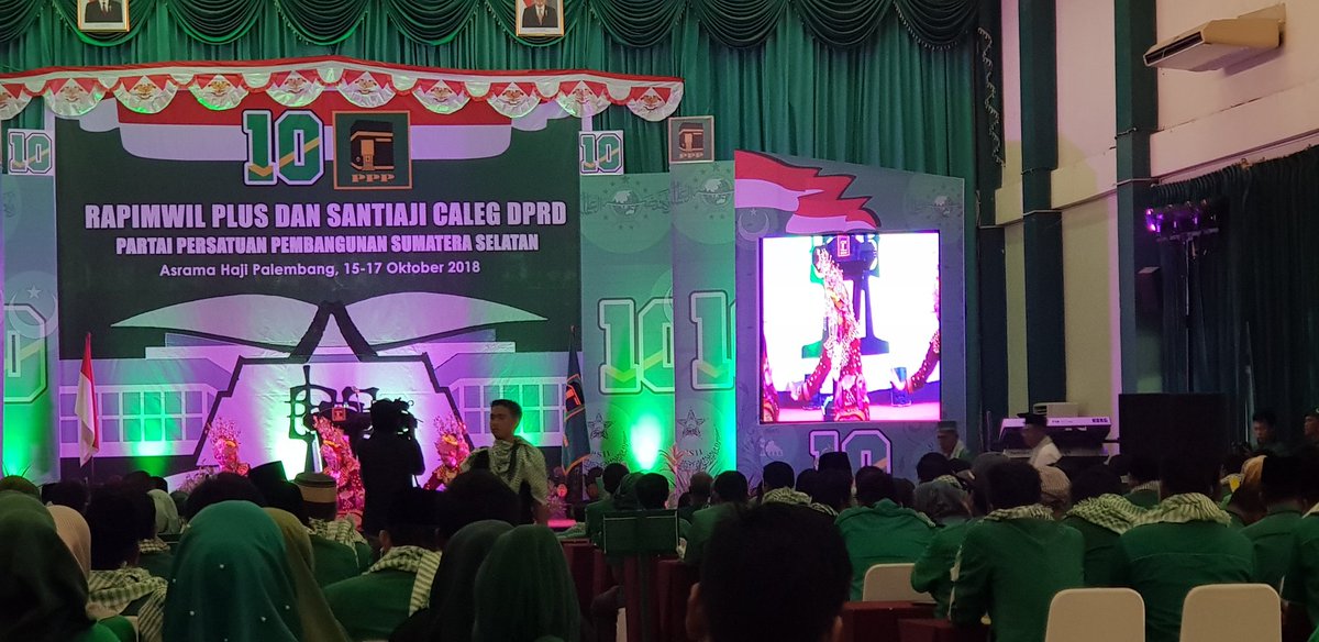 DPP_PPP's tweet photo. Suasana Pembukaan Rapimwil dan Santiaji Caleg DPRD PPP Sumatera Selatan.
#PPP #Palembang https://t.co/b4ZnJtdwiX
