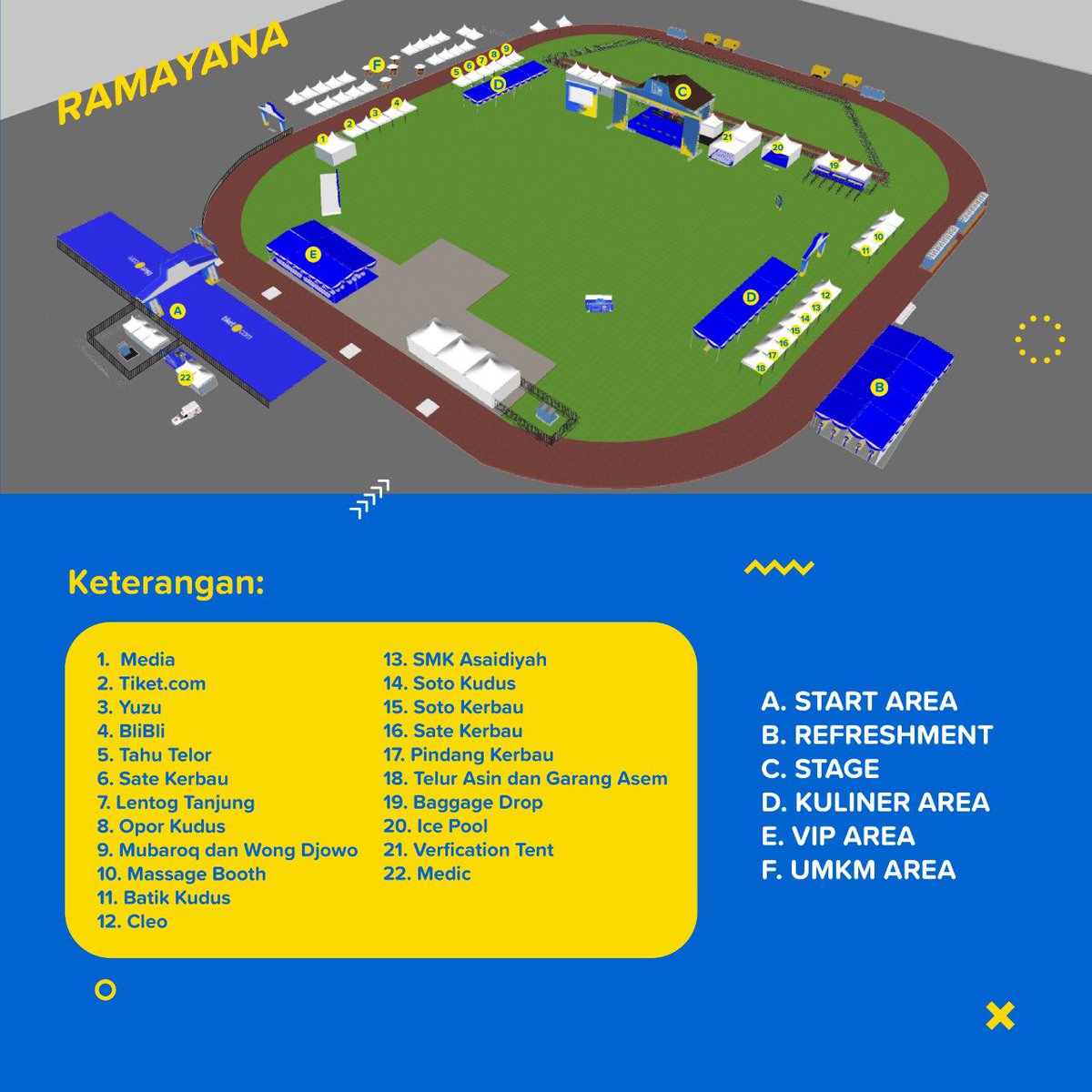 tkrm2018's tweet image. Acara lomba #TKRM2018 akan dimeriahkan dengan pesta bertujuan meneguhkan semangat para peserta lari di Alun-Alun, Kudus.
Di sekitar Alun-Alun ada atraksi budaya Kudus, area kuliner khas Kudus seperti tahu telor, sate kerbau, lentog tanjung, dsb.
Seru kan? Kami tunggu ya!