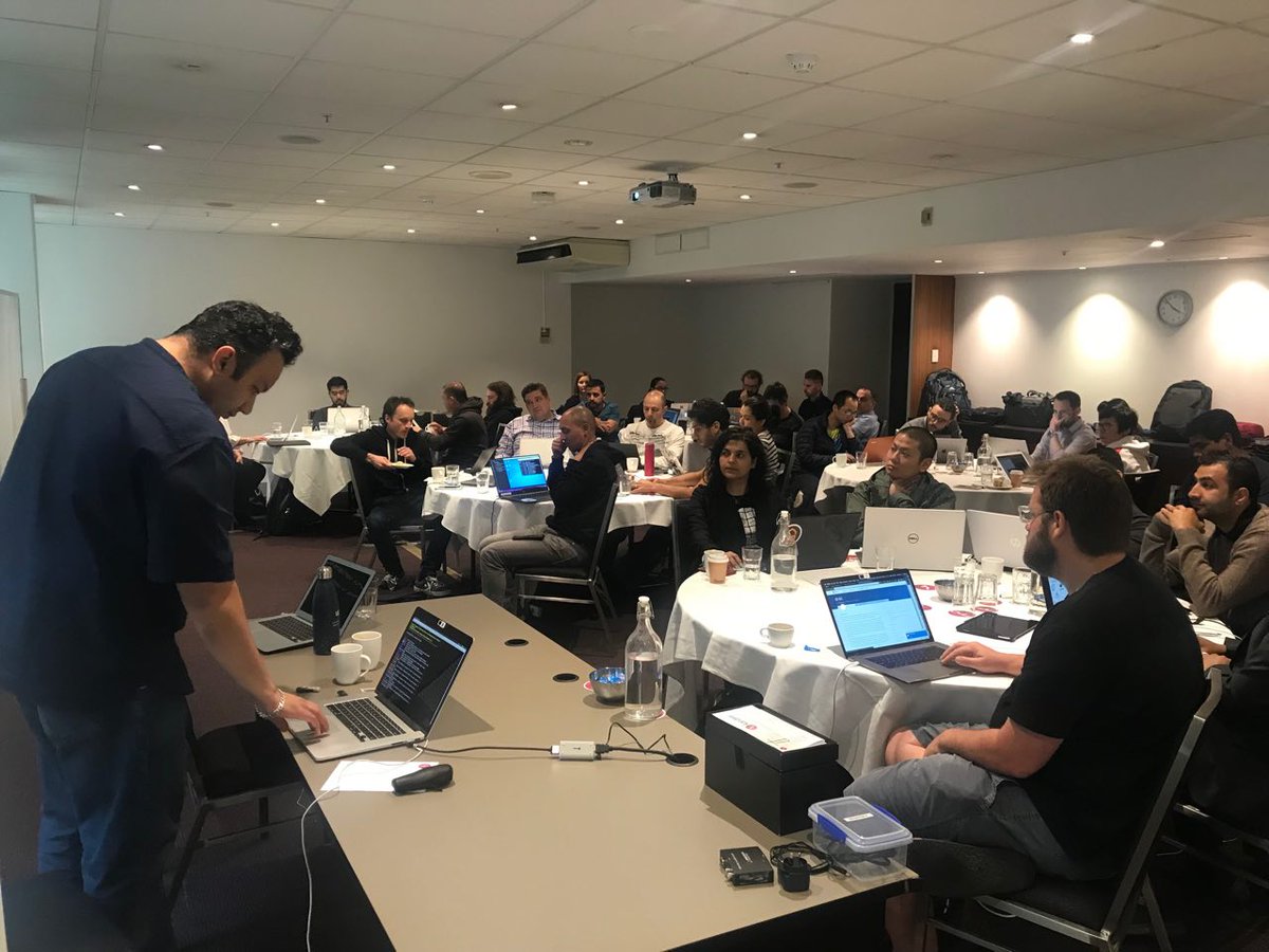 we45's tweet photo. Insistence on integrating #ThreatModeling with one's SDLC as a critical activity formed an important part of @we45 's training agenda at @OWASPMelbourne #appsecday . #AppSecTourBus2018 https://t.co/0G19gZ9Tqu