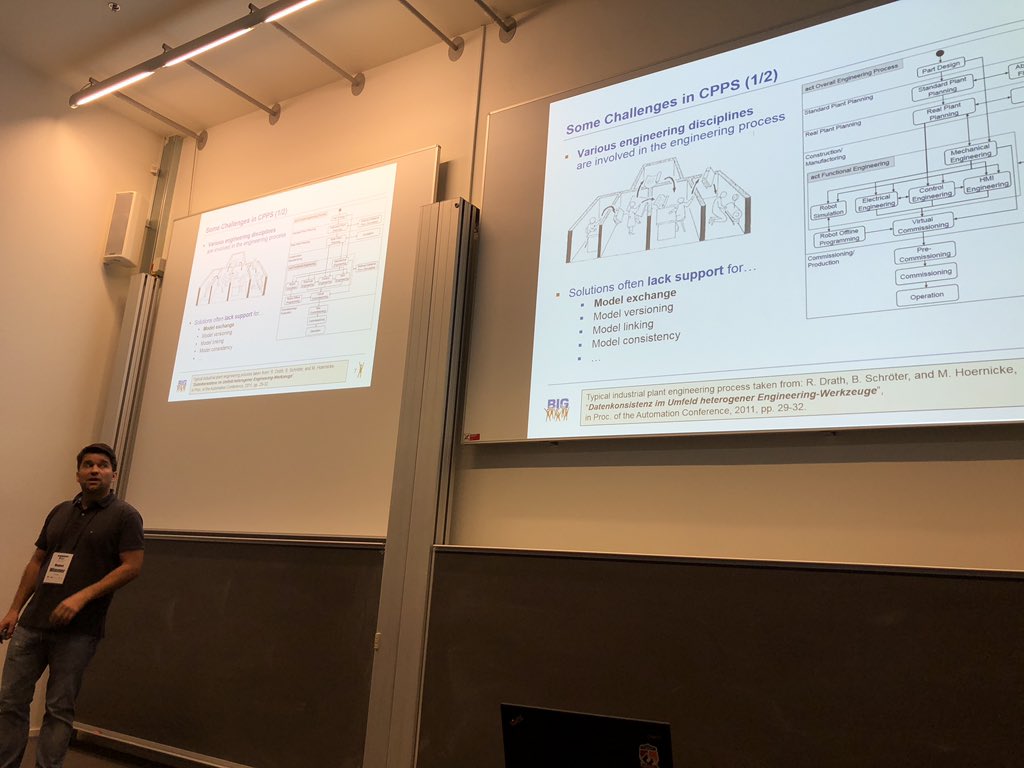 adrianrutle's tweet image. Keynote at #multi2018 with Manuel Wimmer @fullstackwebug