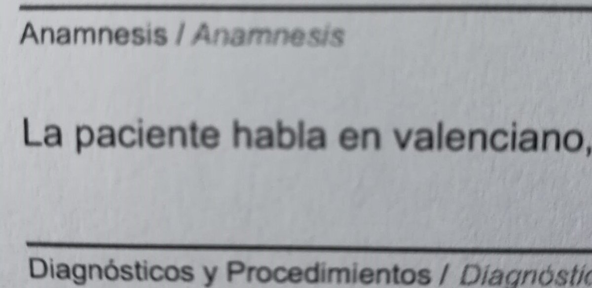 ncadenes's tweet photo. Quan se sumen incompetència i supremacisme lingüístic, el resultat smpre és una combinació perillosa. Si qui ho fa exerceix a la sanitat pública, és gravíssim. Avui 1 metgessa s'ha negat a atendre 1 cita concertada xquè 'habla en valenciano'. Avui. Ara poso denúncia, @GVAsanitat https://t.co/8OqzHRb0N3
