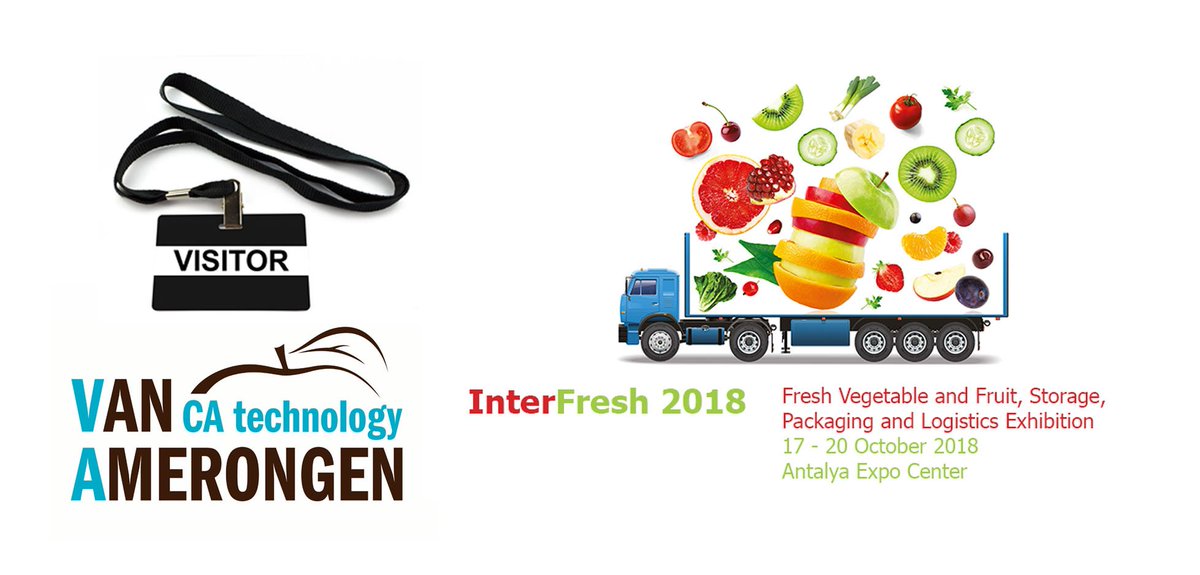 Van Amerongen will attend the <a href="/Euroasiainterf1/">InterFresh</a> Antalya 2018 as a visitor this year. Would you like to meet us there? Send us an email and we will contact you! eonder@van-amerongen.com.
