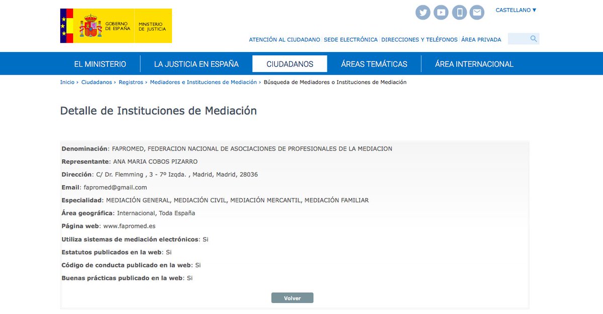 fapromed1's tweet photo. #Fapromed Institución de #Mediación.  Registro de Instituciones de Mediación https://t.co/Vs296IkOWq https://t.co/b30sSUwS7x