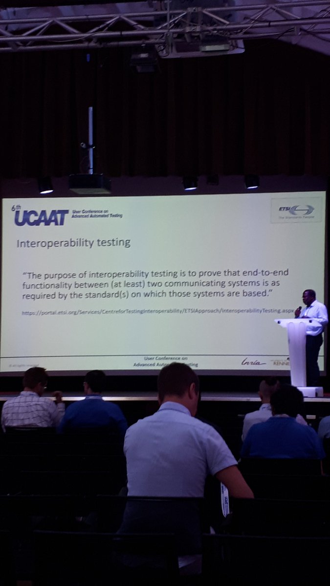 At #UCAAT, Tutorial on Remote #interoperability tests, following <a href="/ETSI_STANDARDS/">ETSI</a>  methods, with <a href="/FInterop/">F-Interop</a> great job