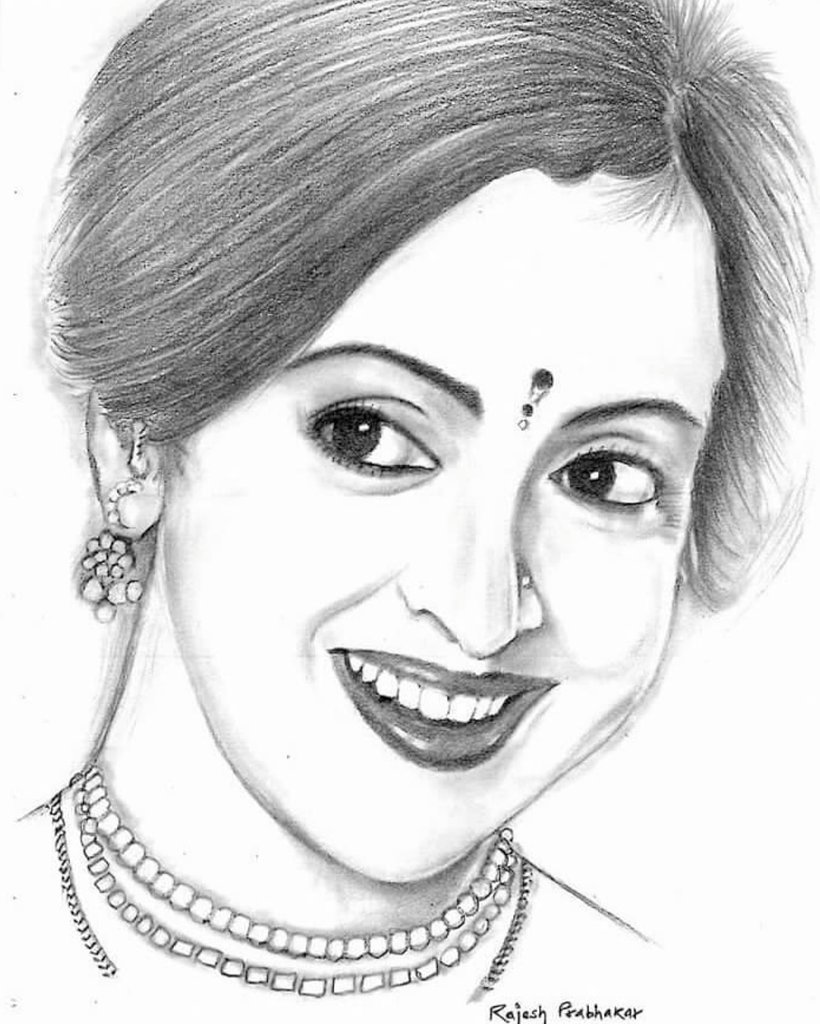 My Sketch : Hema Malini.
\"Happy Birthday..Dream Girl !! 