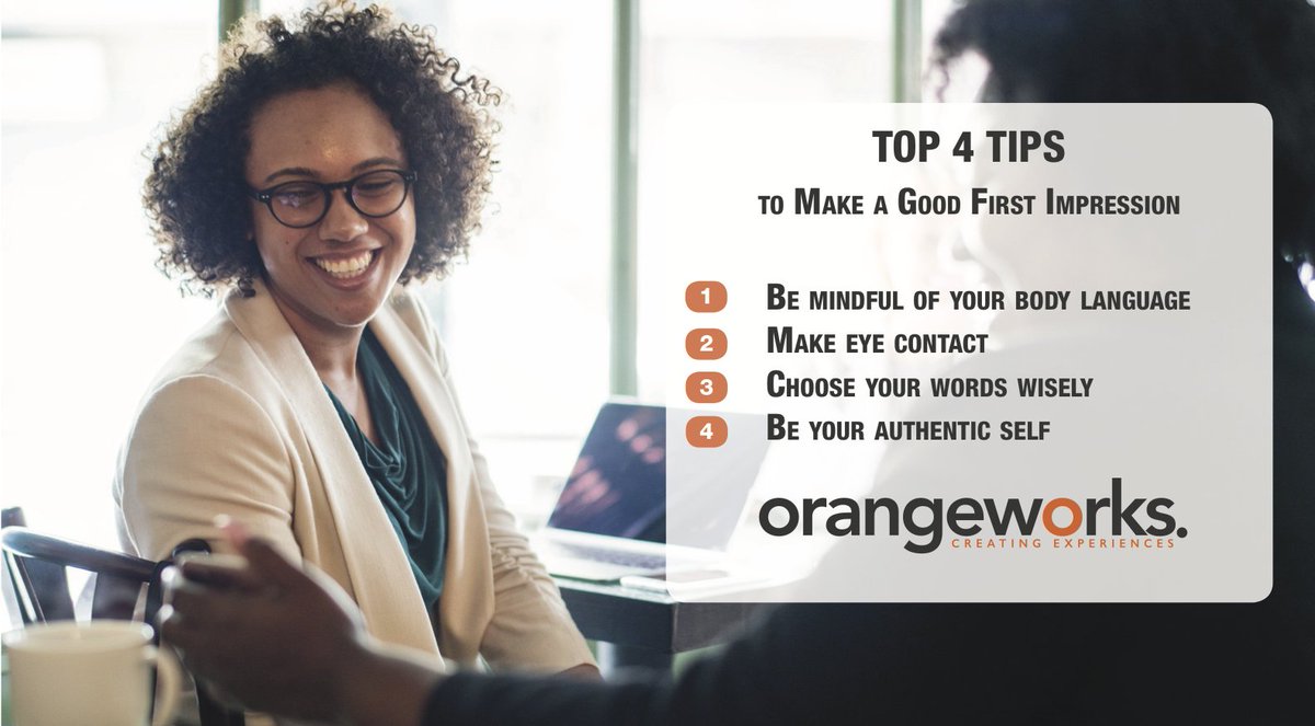 OrangeworksUK's tweet image. #TuesdayTopTips to make a good first impression.

#individualdevelopment #leadingteams #leadership