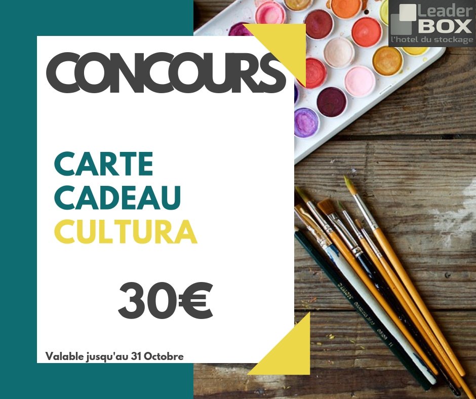 LeaderBox31's tweet photo. ✨ CONCOURS ✨
Il vous reste encore une chance de remporter cette superbe carte CADEAU offerte par #LeaderBox.
Pour participer :
➡ Likez la page Facebook + Invitez des amis à participer en commentaire + Partagez la publication ⬅ https://t.co/HSyzbfsTlJ