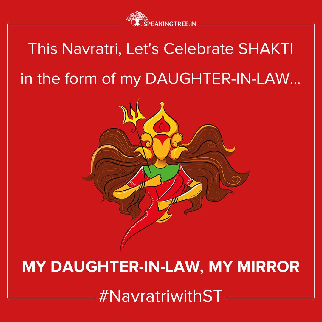 speakingtree's tweet photo. Daughter-In-Law, A child that destiny forgot to give you.

#Navaratri 
#NavratriWithST https://t.co/kxq0TdgGRm