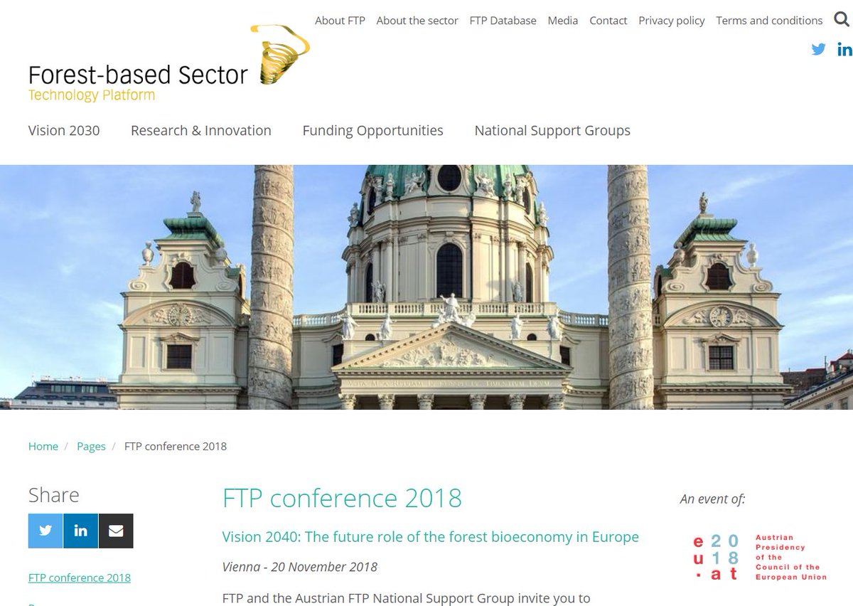 ForestETP's tweet photo. We have exceeded the line of 100 participants for the #FTPconference2018. Chairs fill up quickly!! If you do not want to miss #Bioeconomy, #GlobalGoals, #Research, #Innovation, #Forestsector, #FTPVision2040, #HorizonEU, please be swift and register now: https://t.co/Xm5Q5orNQu https://t.co/udC6BafyLS